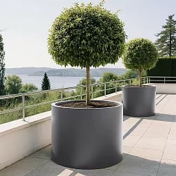 RING Round Outdoor Fiberglass Planter