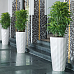 LECHUZA DIAMANTE Premium Glossy Round Tall Poly Resin Self-watering Planter