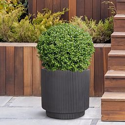 IDEALIST Lite Vertical Ribbed Cylinder Outdoor Planter