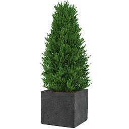 IDEALIST Lite Square Textured Concrete Effect Outdoor Planter