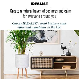 IDEALIST Lite Plaited Style Cylinder Planter on Legs, Round Pot Plant Stand Indoor