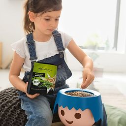 LECHUZA OJO Round Poly Resin Indoor Self-watering Planter