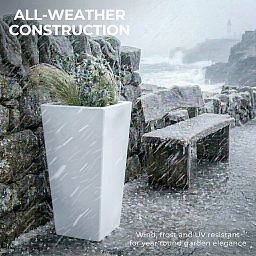 IDEALIST Lite Tall Tapered Contemporary Light Concrete Planter