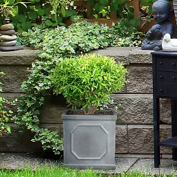 IDEALIST Lite Faux Lead Chelsea Box Square Light Concrete Planter
