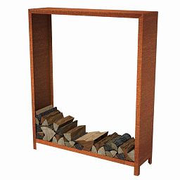 Corten Steel Tall Wood Storage