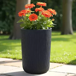 IDEALIST Lite Ribbed Cylinder Outdoor Planter