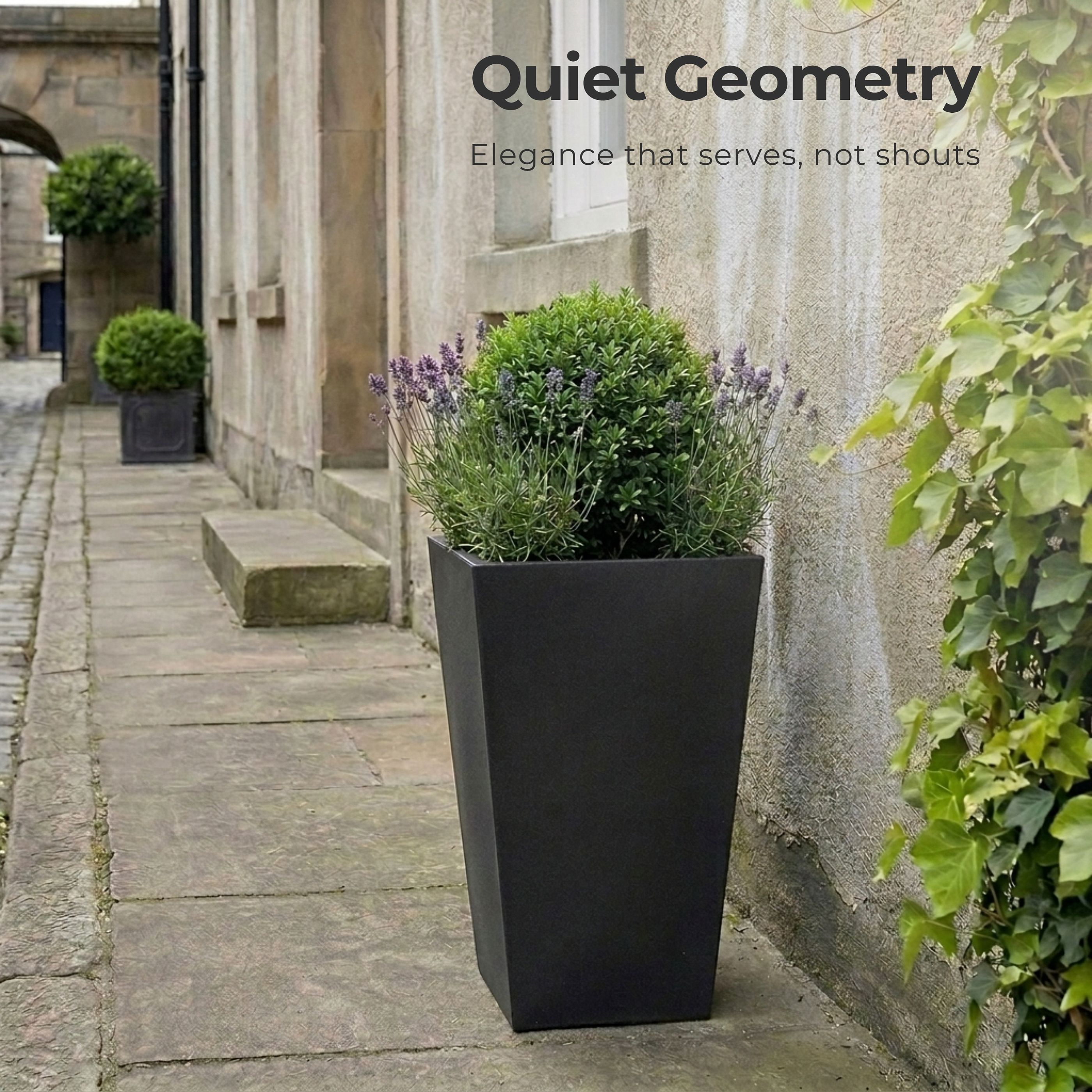IDEALIST Lite Tall Tapered Contemporary Light Concrete Planter