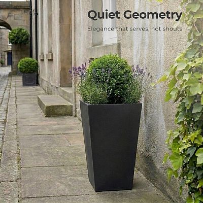 IDEALIST Lite Tall Tapered Contemporary Light Concrete Planter