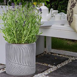 IDEALIST Lite Leaf Embossed Round Planter