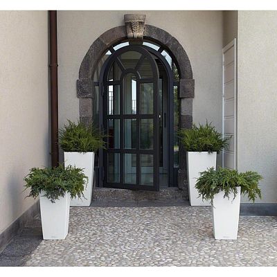 LECHUZA CUBICO Color Square Tall Poly Resin Self-watering Planter Set