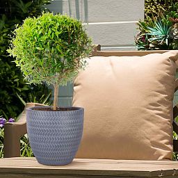 IDEALIST Lite Plaited Style Round Planter Outdoor Plant Pot