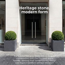 IDEALIST Lite Textured Concrete Effect Square Outdoor Planter