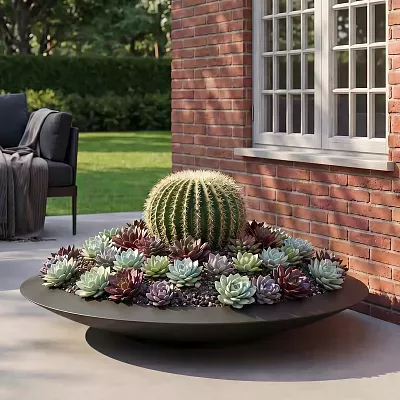 UFO Bowl Outdoor Fiberglass Planter