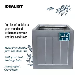 IDEALIST Regency Light Stone Square Garden Planter