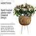 HORTICO RIBBED Wooden House Planter with Legs, Tall Indoor Plant Pot Stand with Waterproof Liner