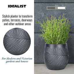 IDEALIST Lite Leaf Embossed Egg Planter