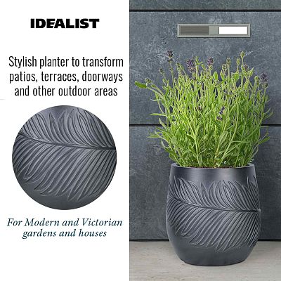 IDEALIST Lite Leaf Embossed Egg Planter