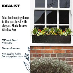 IDEALIST Lite Window Box Light Concrete Planter