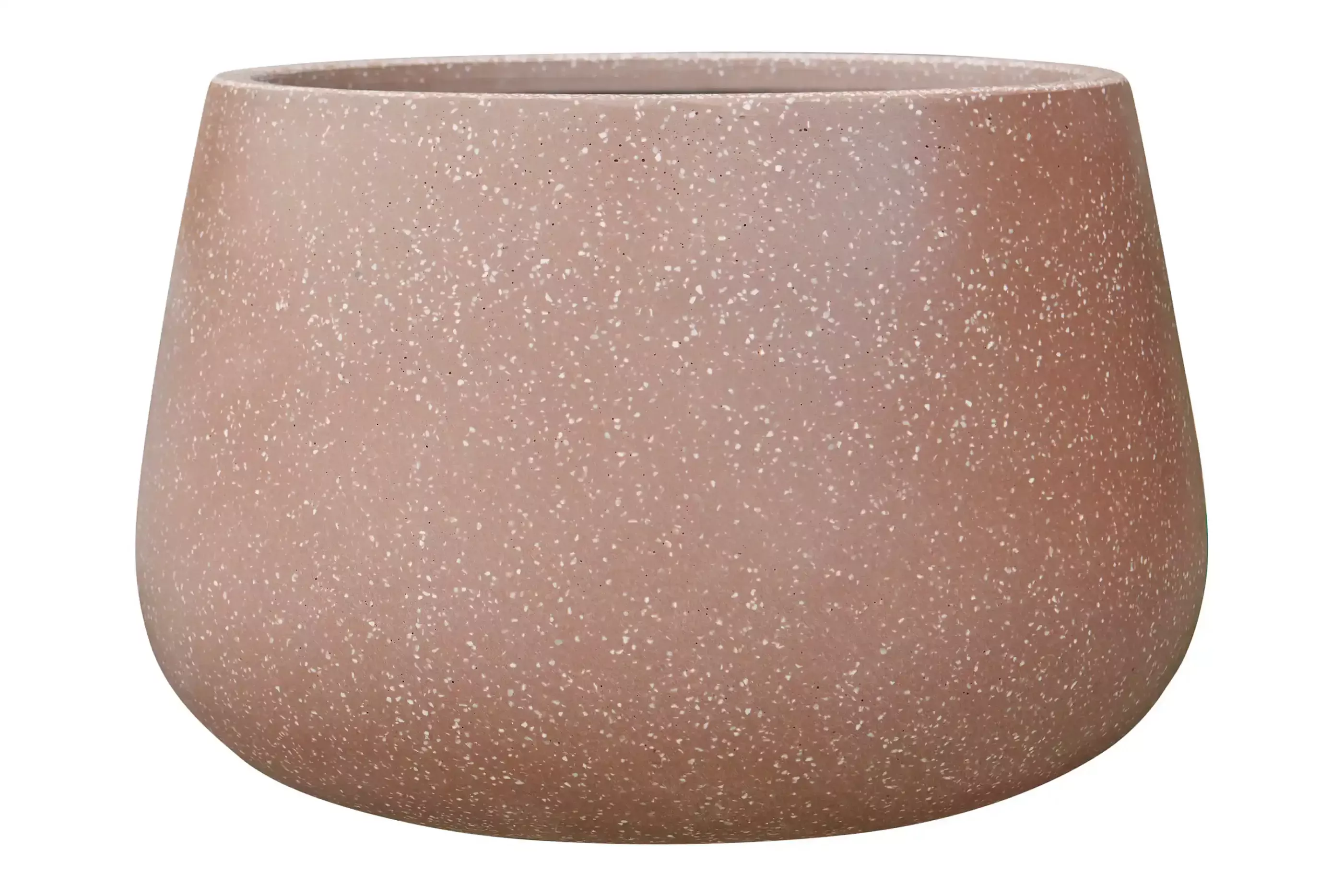 Terrazzo Fiberstone Planter | Low Indoor and Outdoor Plant Pot