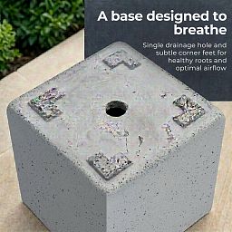 IDEALIST Lite Square Box Contemporary Marble Light Concrete Planter