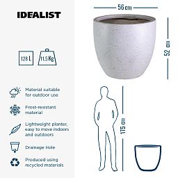IDEALIST Lite Contemporary Light Concrete Egg Planter