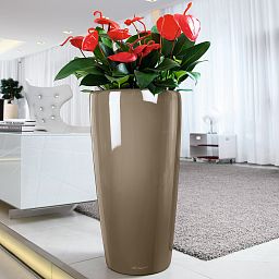 LECHUZA Rondo Round Tall Poly Resin Self-watering Planter