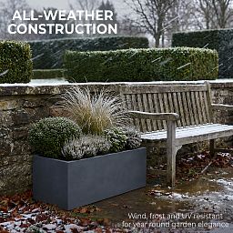 IDEALIST Lite Contemporary Light Concrete Trough Planter