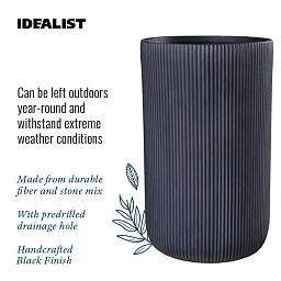 IDEALIST Lite Ribbed Cylinder Outdoor Planter