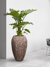 Lava Ceramic Tall Planter | Large Indoor and Outdoor Plant Pot Vase