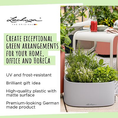 LECHUZA PILA Color Stick Square Poly Resin Self-watering Planter