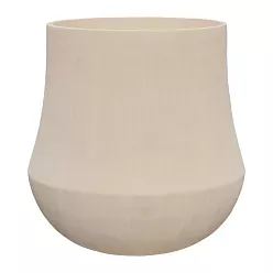 Polystone Planter | Tapered Round Indoor and Outdoor Plant Pot 