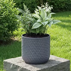 IDEALIST Lite Honeycomb Style Cylinder Round Outdoor Planter