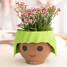 LECHUZA OJO Round Poly Resin Indoor Self-watering Planter