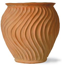 Shimmer Fiberglass Round Terracotta Planter Pot In/Out