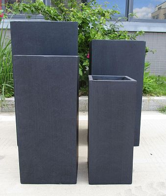 IDEALIST Lite Tall Square Contemporary Light Concrete Planter