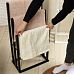 Froppi Bamboo Free Standing Towel Rack, Wooden Towel Holder and Ladder with 3 Bars