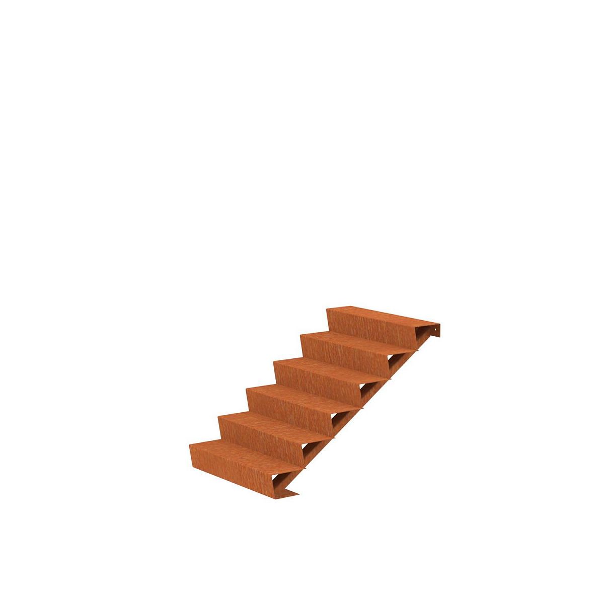 6 Steps Corten Steel Stair