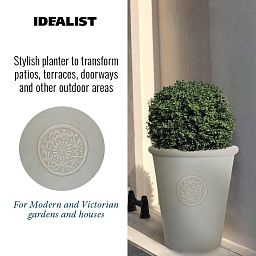 IDEALIST Lite Rustic Style Rolled Rim Vase Outdoor Planter