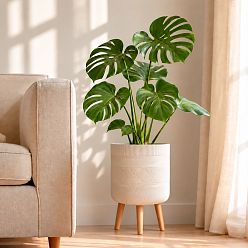 IDEALIST Lite Indoor Plant Pot, Ribbed Planter on Legs