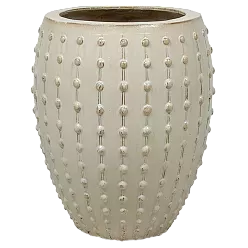 Ceramic Round Tall Bump Glossy Planter Pot In/Out