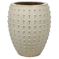 Ceramic Round Tall Bump Glossy Planter Pot In/Out