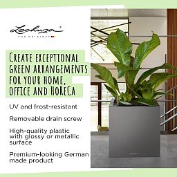 LECHUZA CANTO Low Square Poly Resin Self-watering Planter