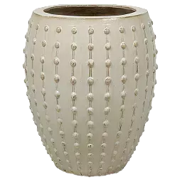 Ceramic Round Tall Bump Glossy Planter Pot In/Out