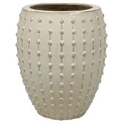 Ceramic Round Tall Bump Glossy Planter Pot In/Out