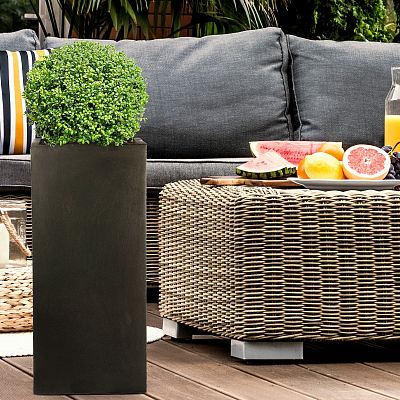 IDEALIST Lite Tall Square Contemporary Light Concrete Planter