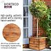Rustic Scandinavian Redwood Square Outdoor Planter Made in UK by HORTICO