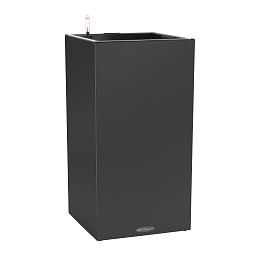 LECHUZA CANTO Stone High LED Square Tall Poly Resin Self-watering Planter