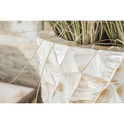 Shell Conical Round Tall Polystone Indoor Planter