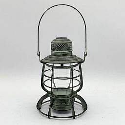 Round Metal Lattice Garden Dark Silver Lantern by Minster