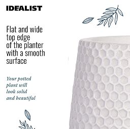 IDEALIST Lite Honeycomb Style Egg Planter on Legs, Round Pot Plant Stand Indoor
